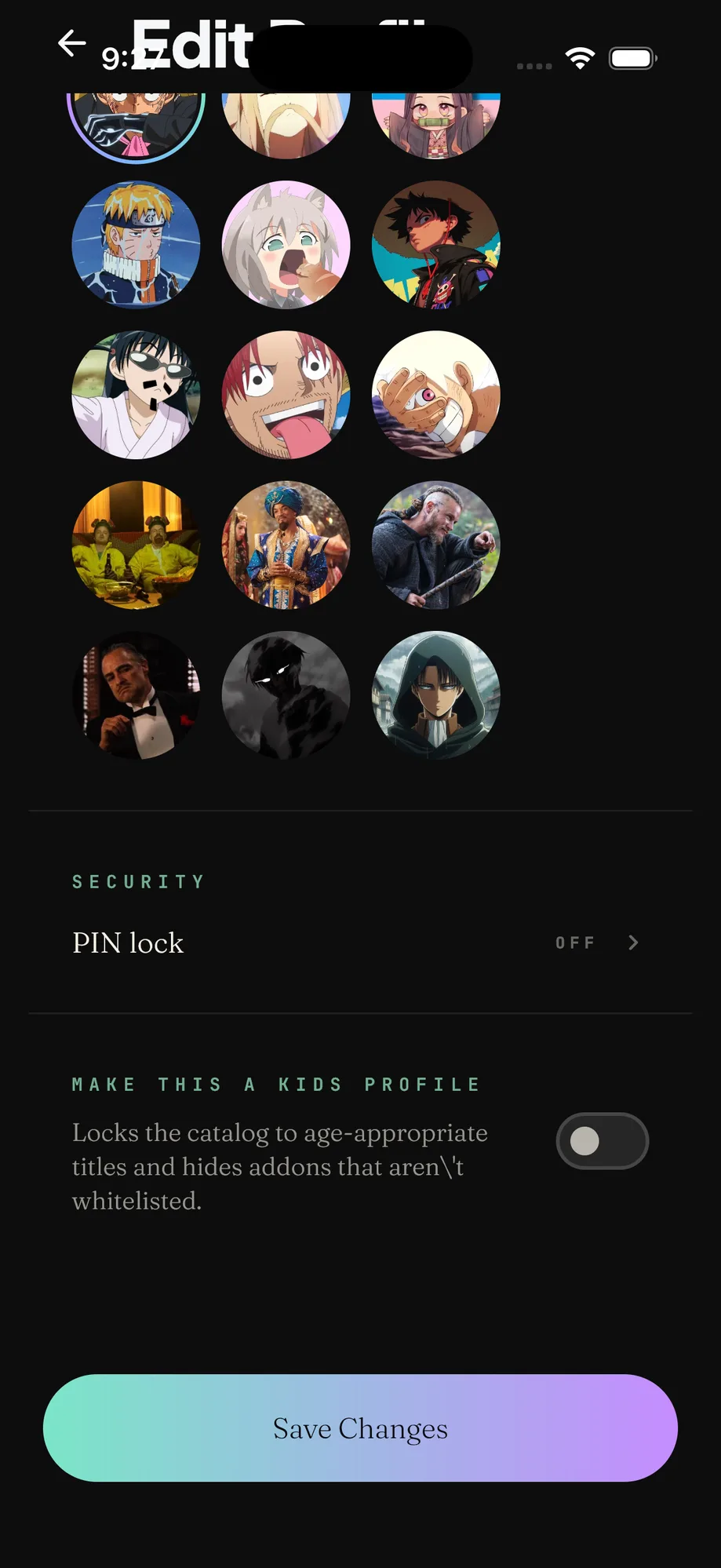 Avatar grid